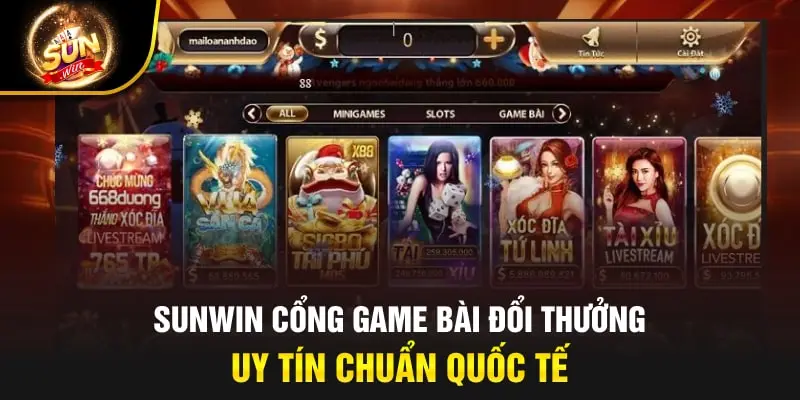 Sunwin cổng game bài đổi thưởng uy tín chuẩn quốc tế
